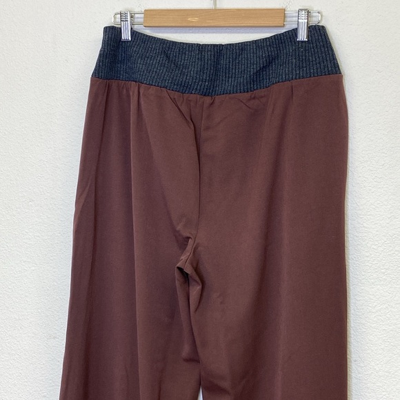 WeWoreWhat Low Rise Suiting Twill V Pant Ribbed Cacao Large NWT - Picture 8 of 15